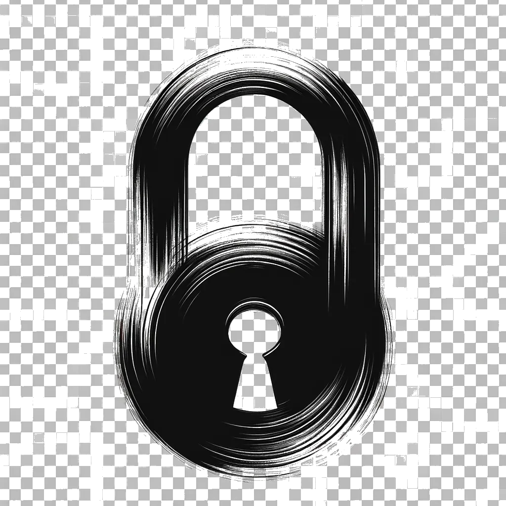 Drawing of a padlock in black and white depicting the theme of abstinence.