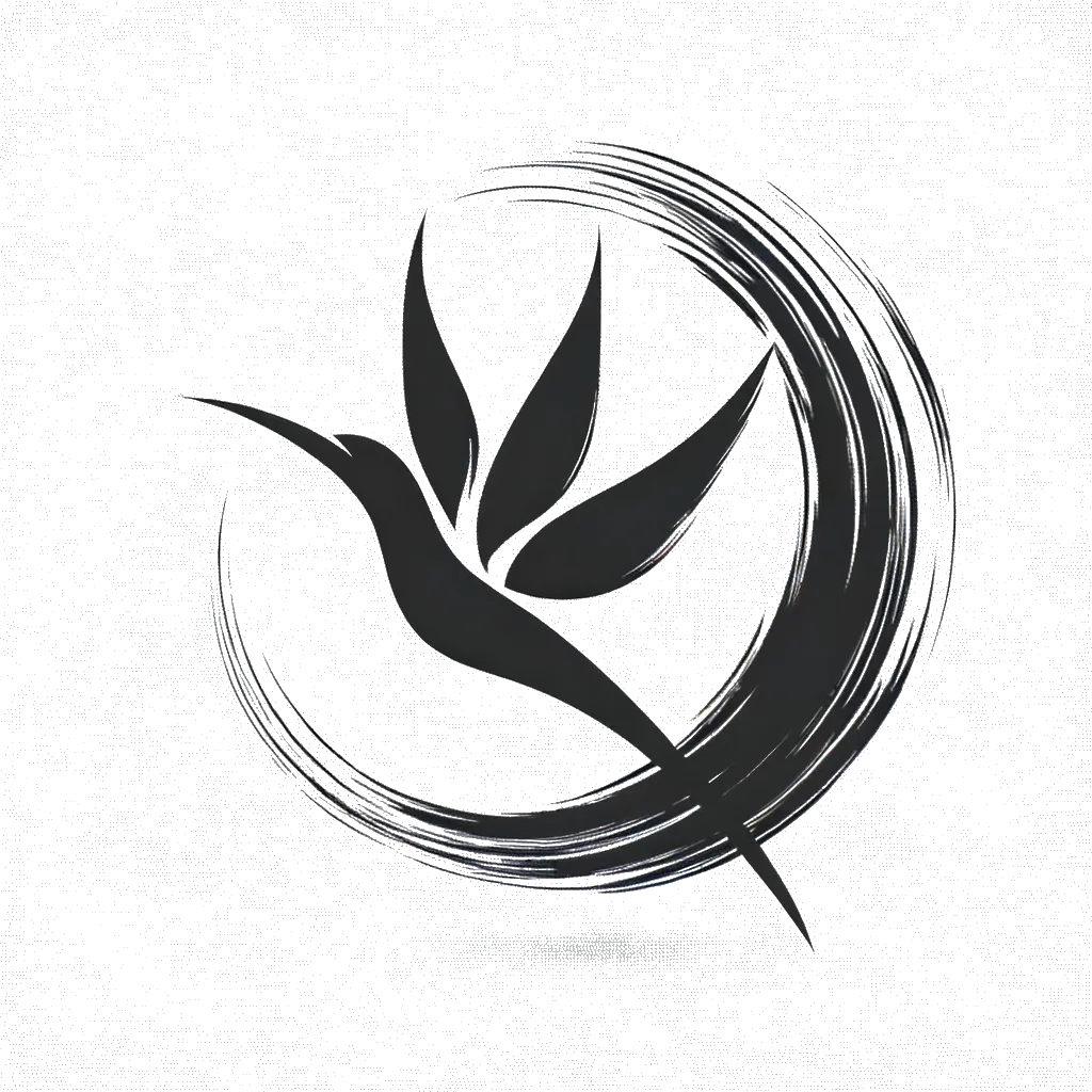 A drawing of a bird of paradise depicting the theme of conceit in black and white