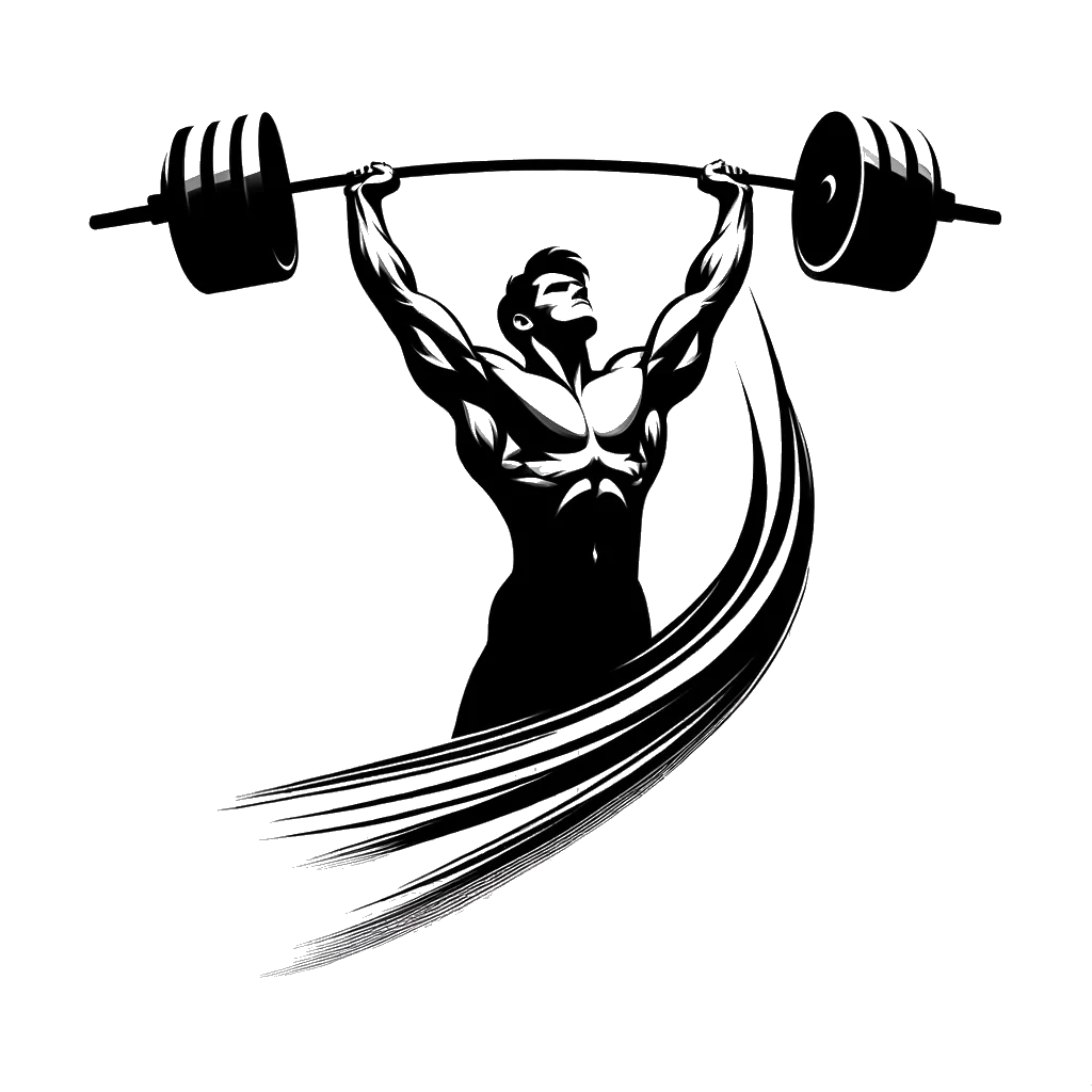 a male weight lifter lifting a barbell above his head depicting the theme of effort in black and white.