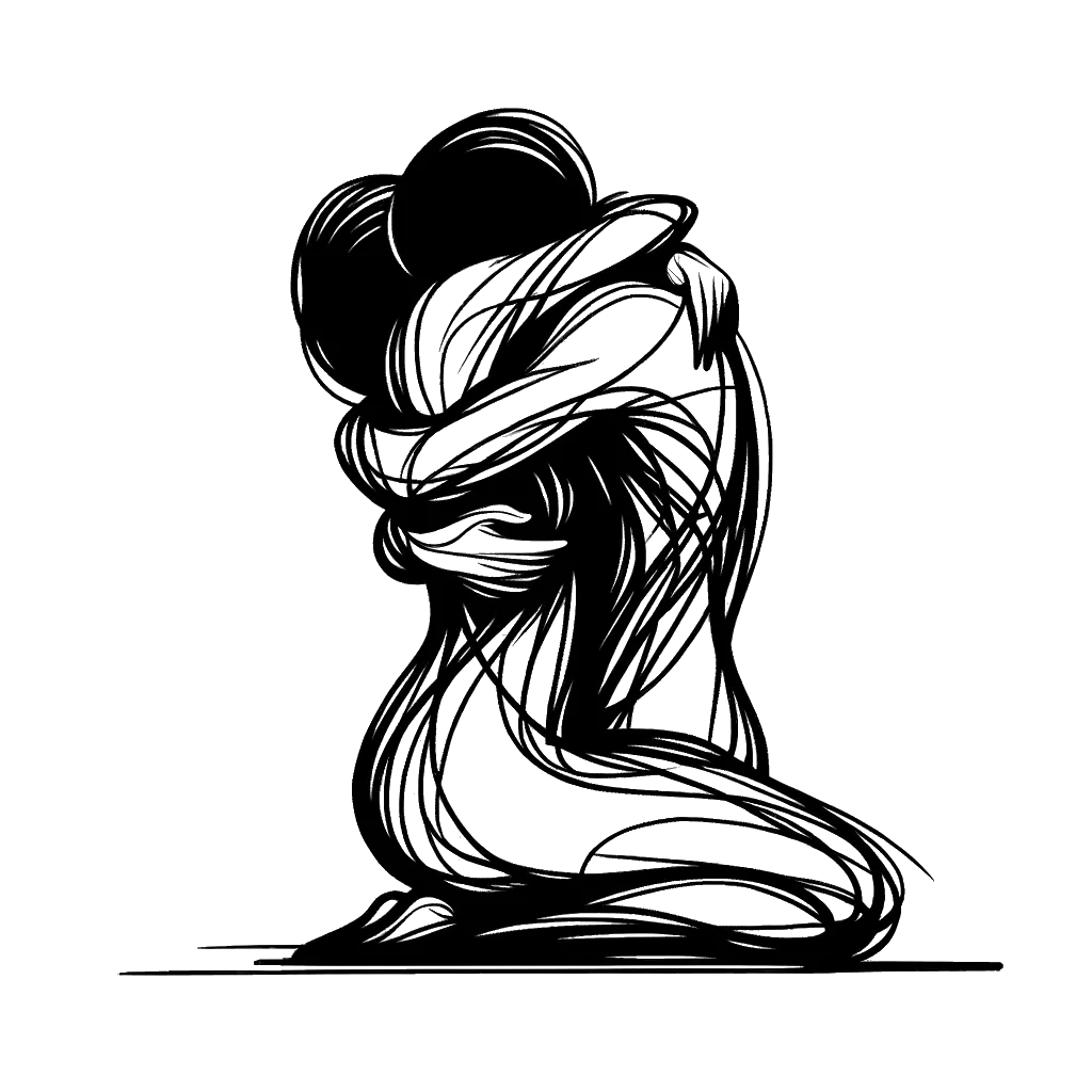 two friends hugging depicting the theme of embracing in black and white.