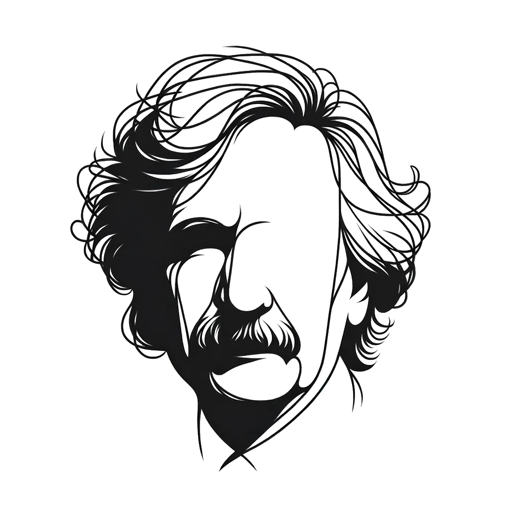 the face of albert Einstein depciting the theme of intelligence in black and white.