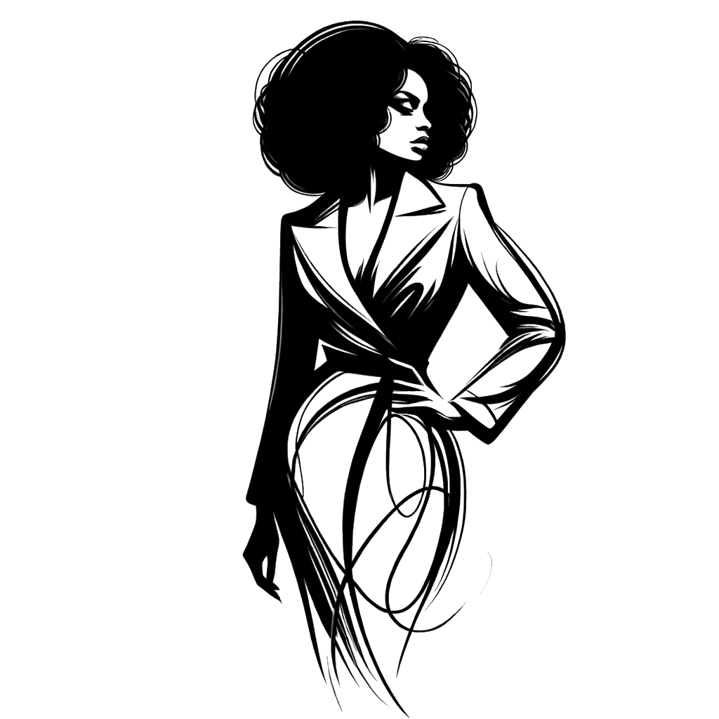 a very smartly dressed older woman depicting the theme of self respect in black and white.