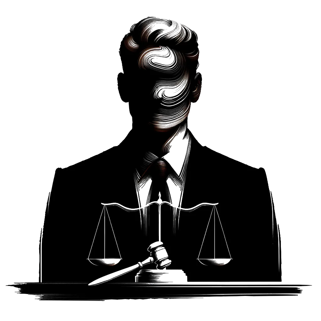 a man in the court dock depicting the theme of slander in black and white.